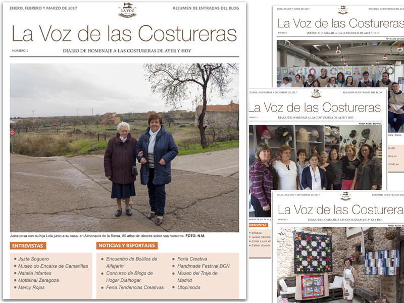La Voz de las Costureras, resumen post 2017 en www.blurb.es